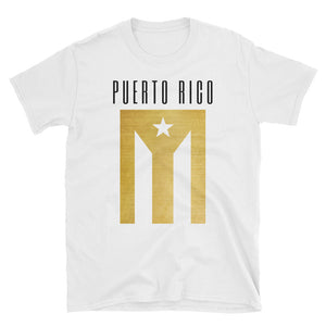 "Puerto Rico" Gold Flag Unisex T-Shirt - Boricua Spirit