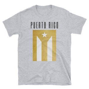 "Puerto Rico" Gold Flag Unisex T-Shirt - Boricua Spirit