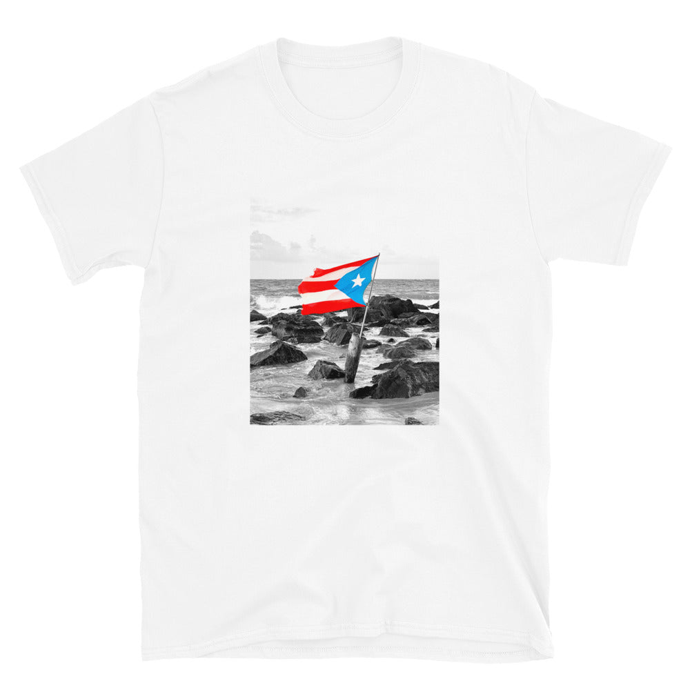 PR Flag/Beach Unisex T-Shirt - Boricua Spirit
